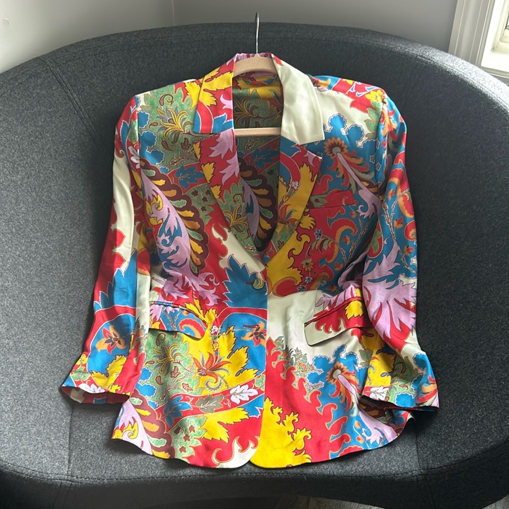 Etro blazer silk gorgeous print